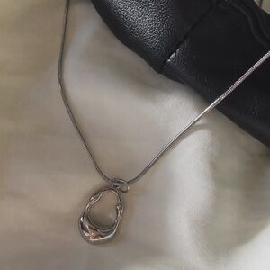 Geometric Silver Stainless Steel Necklace